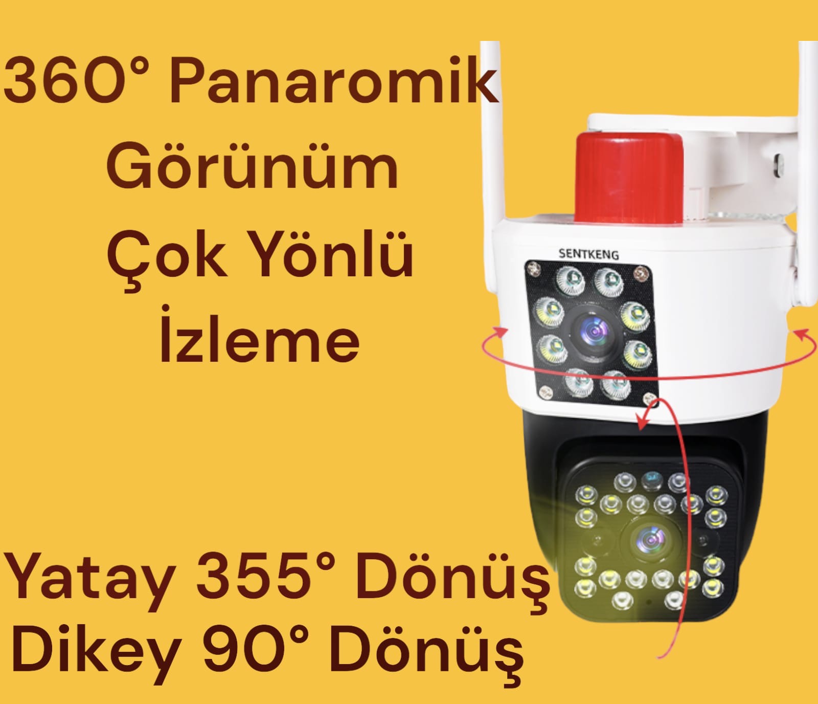 Çift Lens Wifi İP Kamera