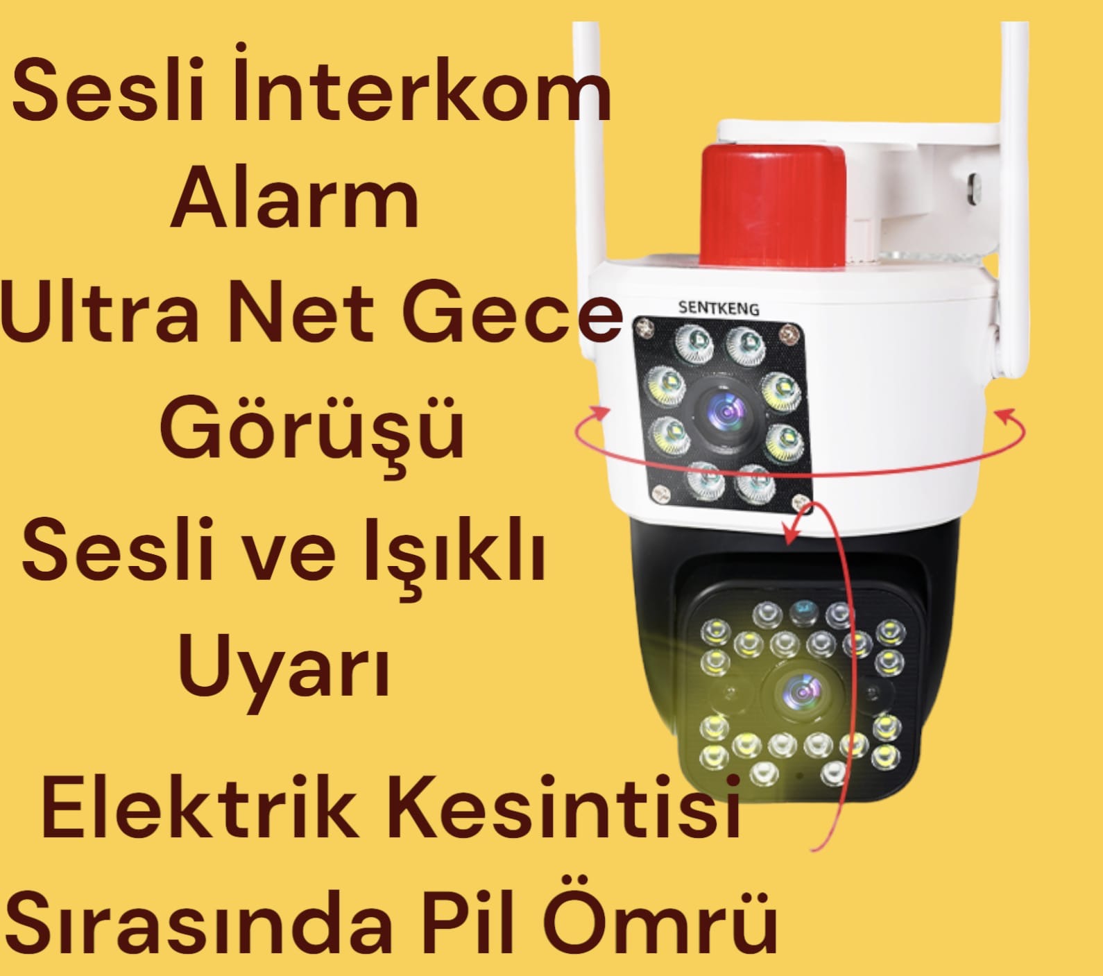 Çift Lens Wifi İP Kamera